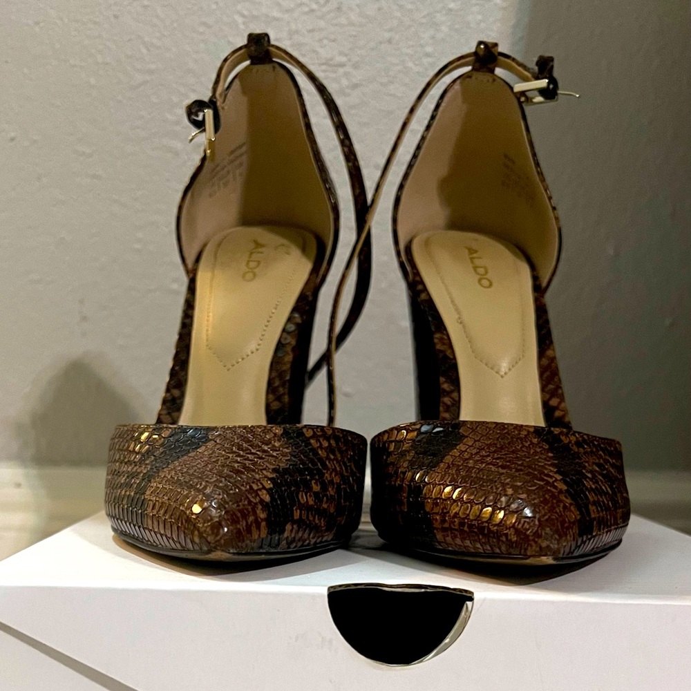 Aldo Nicholes-20 strap Heels - worn a few times in perfect condition - like new